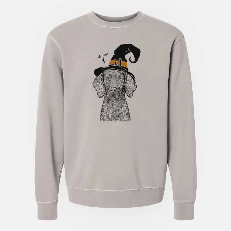 Witch Boone the Plott Hound - Unisex Pigment Dyed Crew Sweatshirt