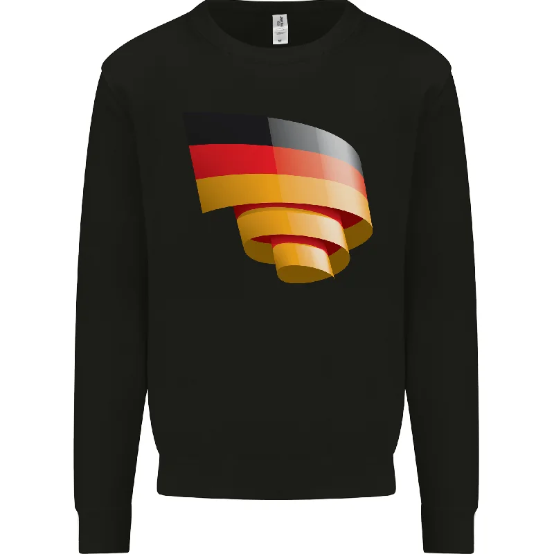 Curled Germany Flag German Day Football Mens Sweatshirt Jumper