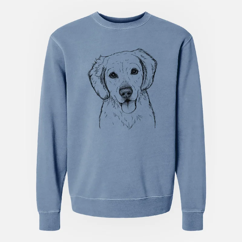 Bare Bojo the Golden Retriever - Unisex Pigment Dyed Crew Sweatshirt