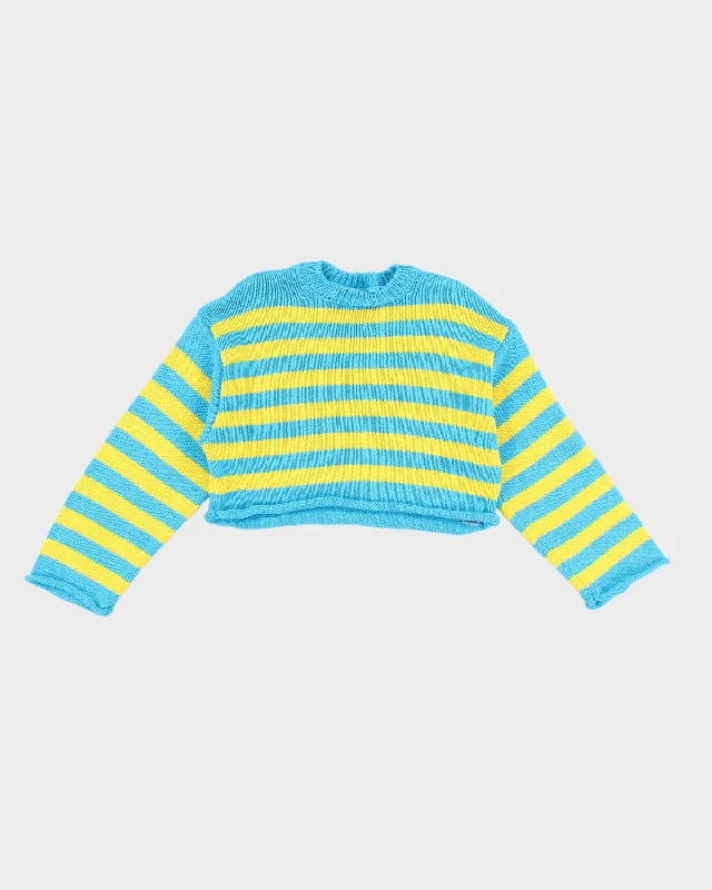 Cute Striped Crop Knit Jumper - S