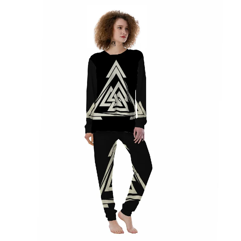 Viking Valknut Scandinavian Symbol Print Women's Pajamas