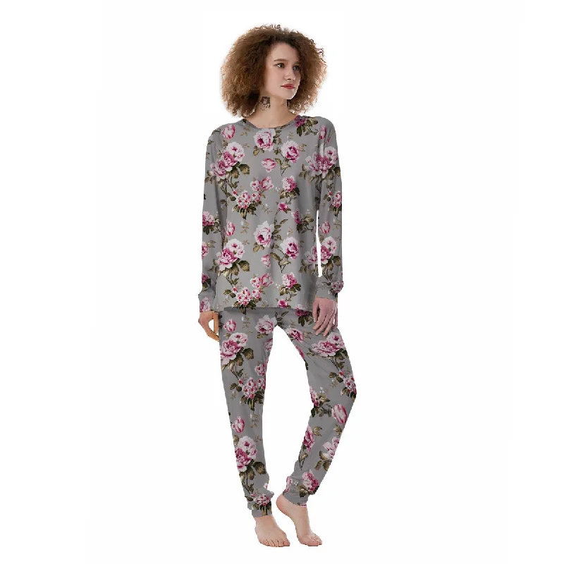 Vintage Floral Shabby Chic Print Pattern Women's Pajamas