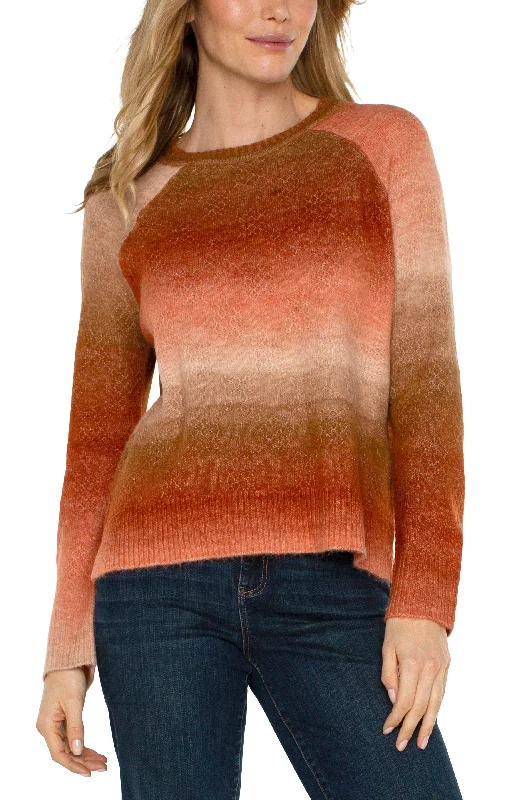 RAGLAN SWEATER WITH SIDE SLITS