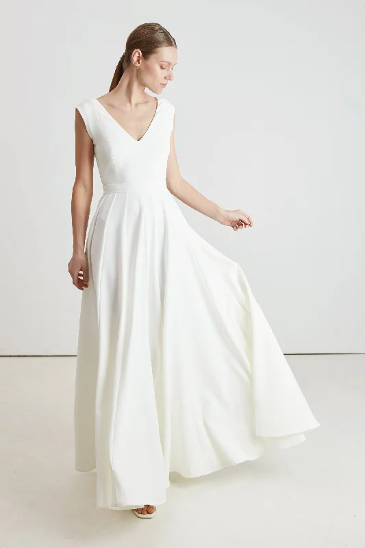 MELINA white flowing wedding dress