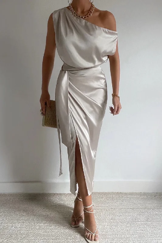 Kharisma Midi Dress - Champagne