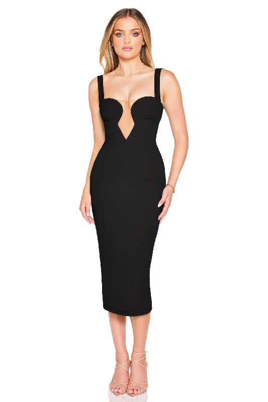 Nookie Minx Midi Dress - Black