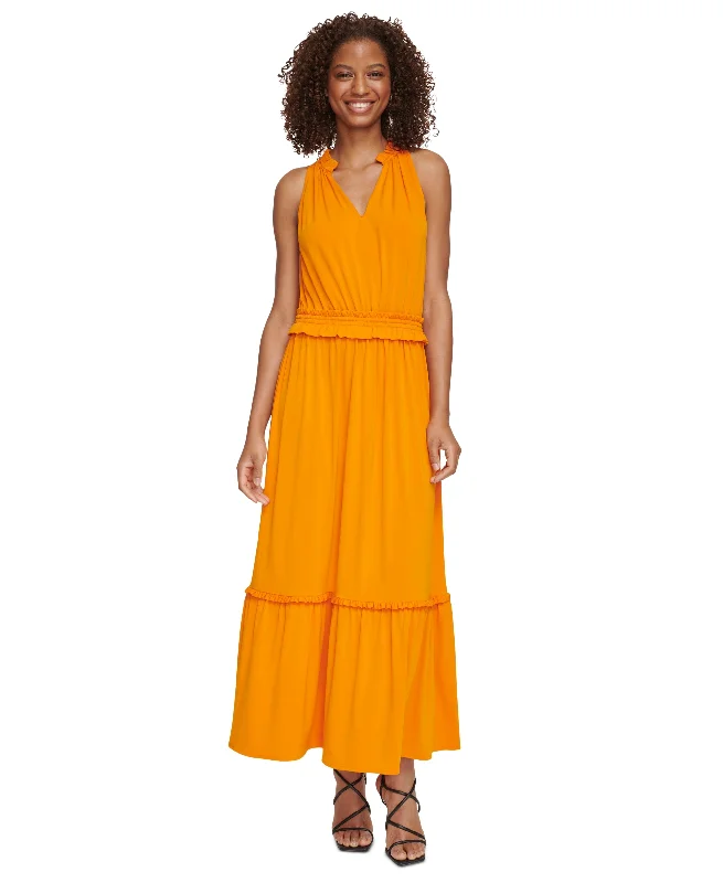 Women's Sleeveless Tiered Maxi Dress