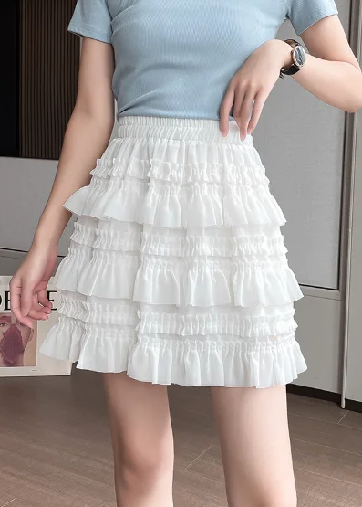 leisure lovely summer women's retro pleated mini skirt