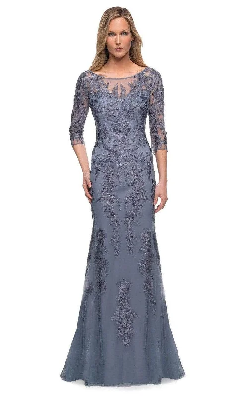 La Femme - 29226 Embroidered Tulle Sheath Gown