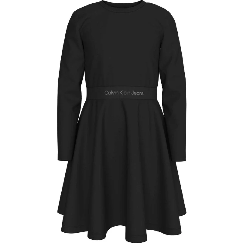 Calvin Klein Ck Black LAndo Tape Punto Dress