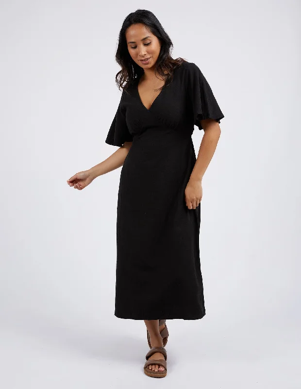 Foxwood Bronte Linen Dress Black