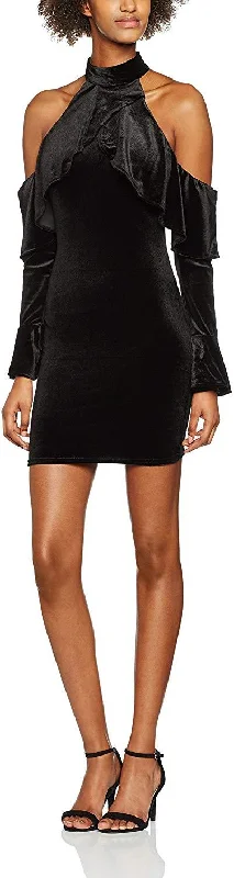 John Zack Velvet Frill Womens Dress