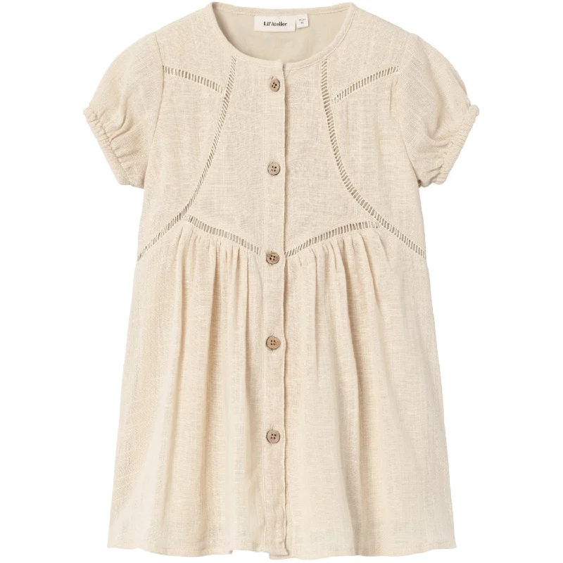 Lil'atelier Bleached Sand Halla Loose Dress