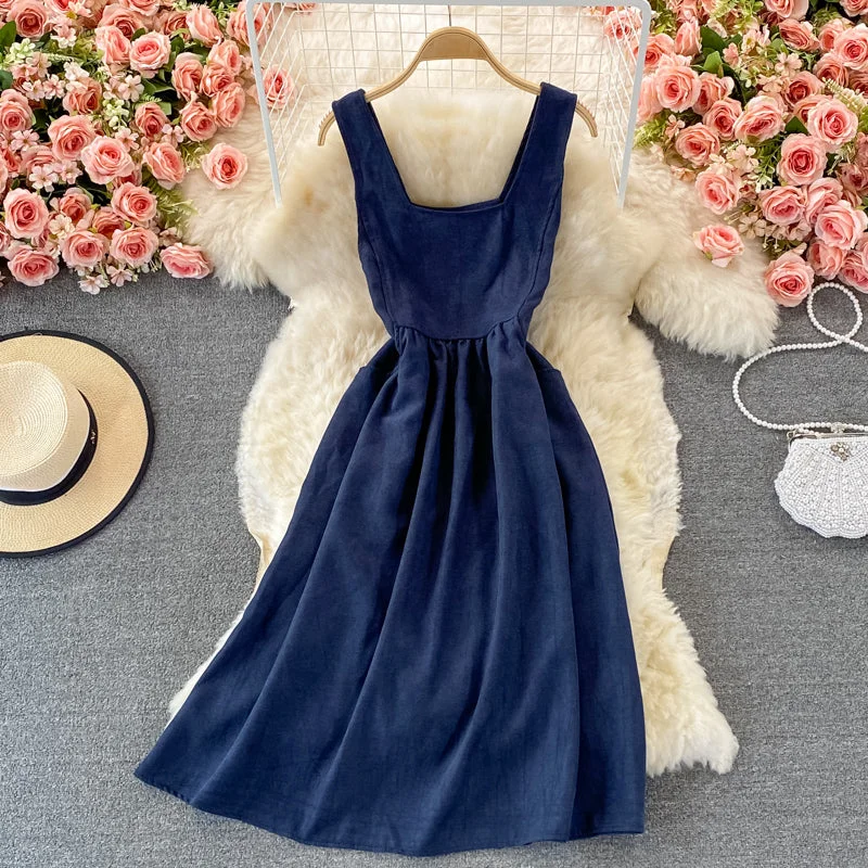 Lovely corduroy A line dress fashion dress  434