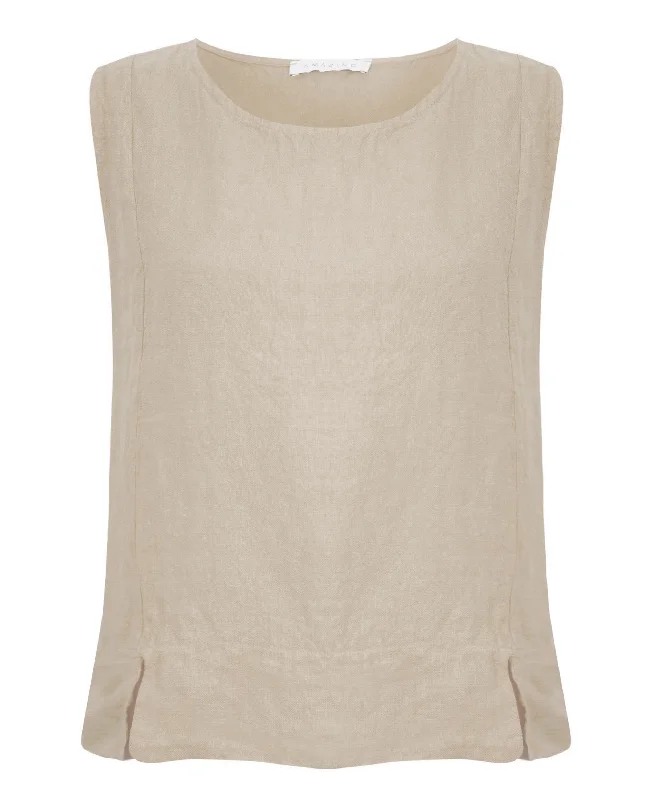 Lucie Linen Cami - Natural