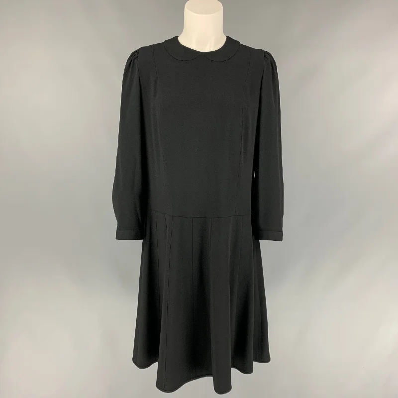 MARC JACOBS RUNWAY Size 6 Black Acetate / Viscose A-Line Dress