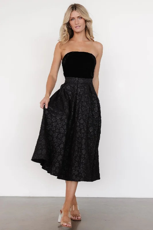 Sila Strapless Dress | Black