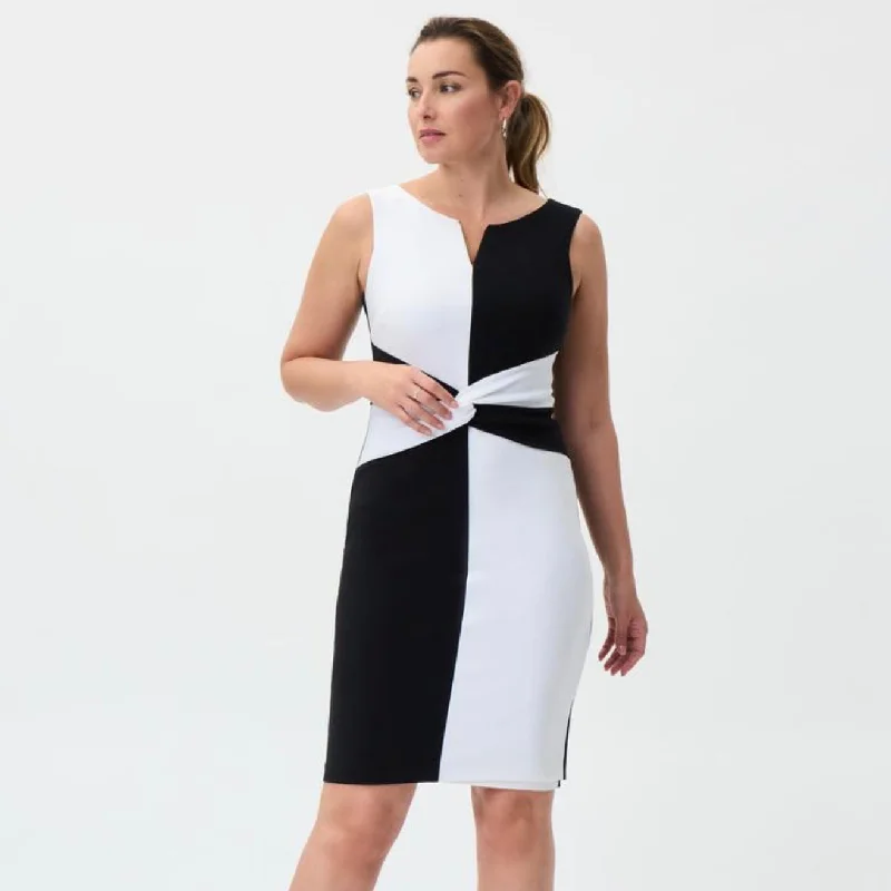 joseph ribkoff white/black color block twist