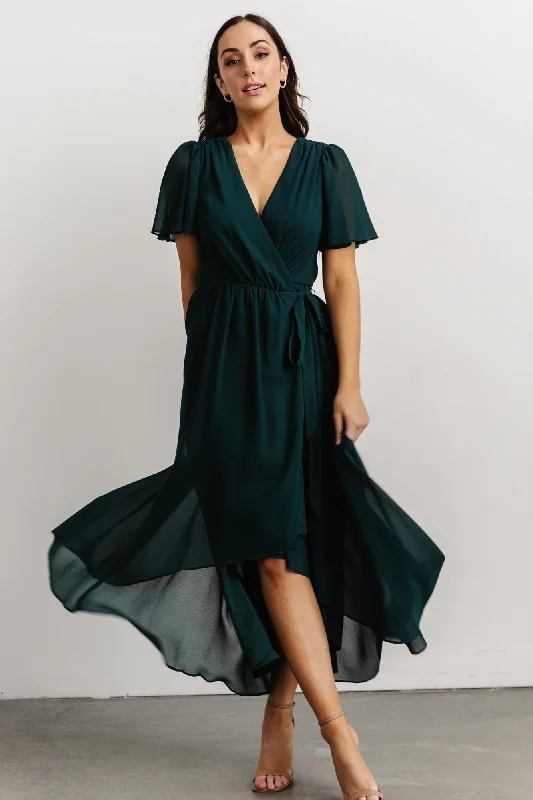 Waverly Wrap Dress | Emerald