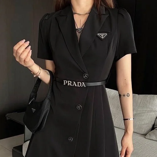 Women Black Blazer Dress