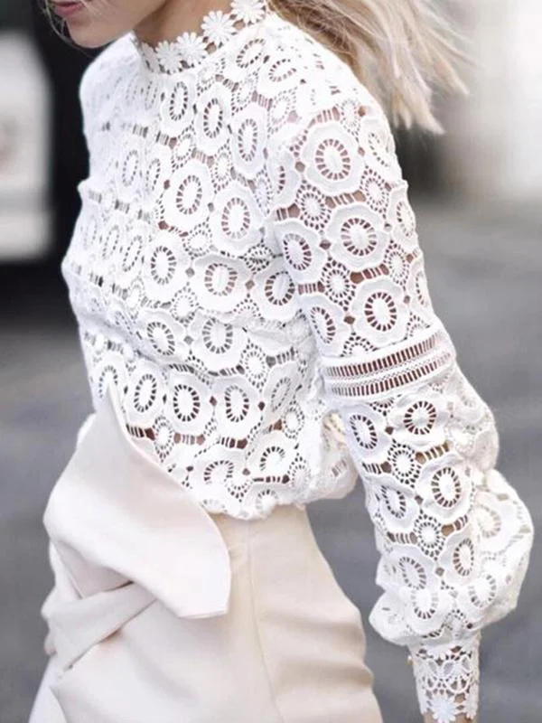 White Lace Flowers Ribbon Collar Lantern Sleeve Long Sleeve Elegant Blouse Women Tops Tops Embroidered Maxi Skirt White Lace Flowers Ribbon Collar Lantern Sleeve Long Sleeve Elegant Blouse Women Tops Tops Embroidered Maxi Skirt