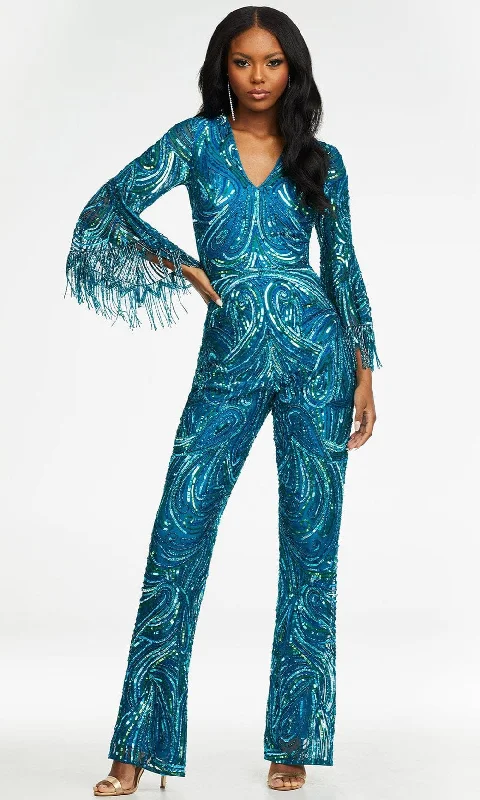 Ashley Lauren 11181 - Sequin Bell Sleeve Jumpsuit