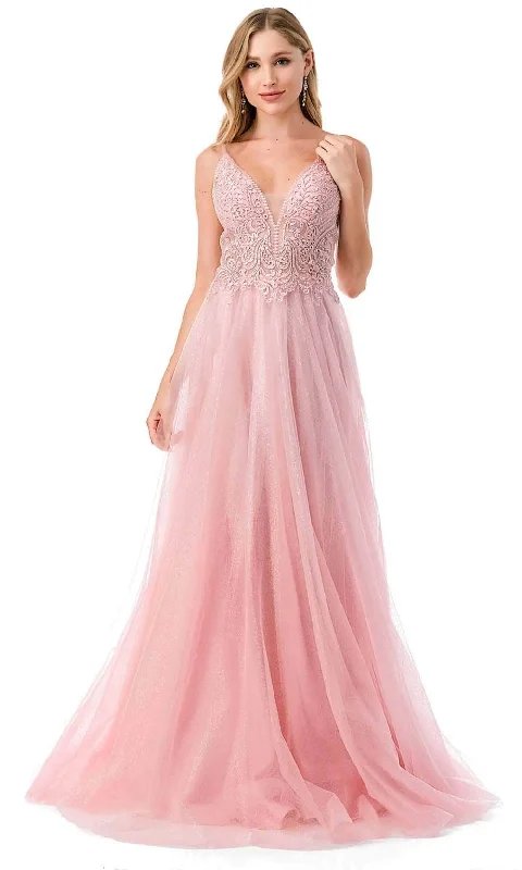 Aspeed Design L2688 - Spaghetti Straps Tulle Prom Dress