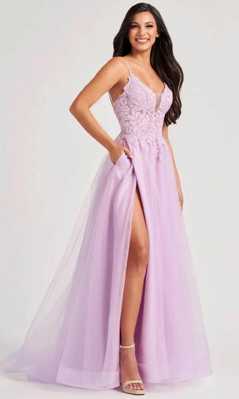 Colette By Daphne CL8100 - Appliquer Tulle Prom Gown