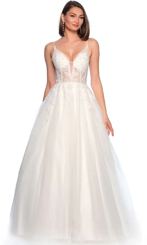 Dave & Johnny Bridal 11834 - Embroidered Tulle Bridal Gown