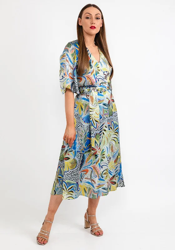 Camelot Floral Print Midi Dress, Green Multi