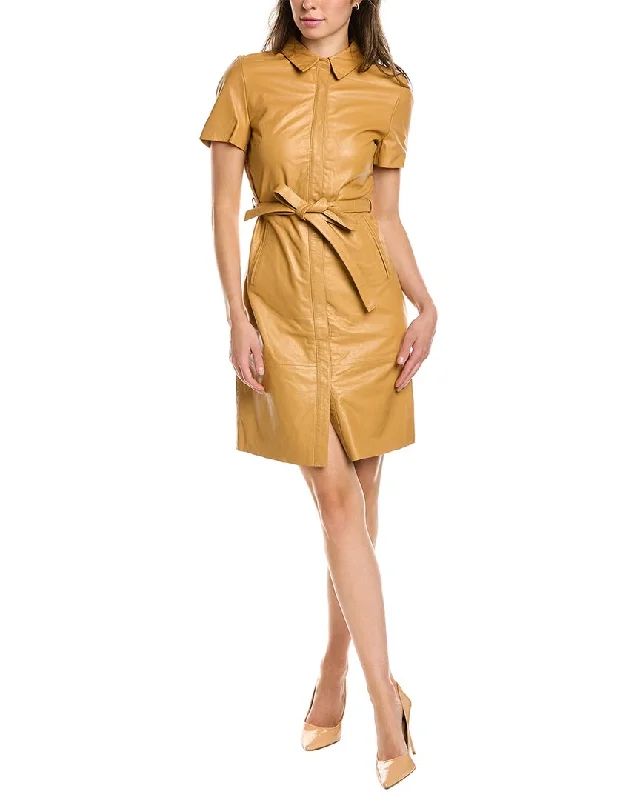 Walter Baker Chloe Leather Shirtdress